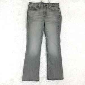 NYDJ Jeans Womens Barbara Boot Cut Harbor Gray Denim Mid Rise Stretch 6